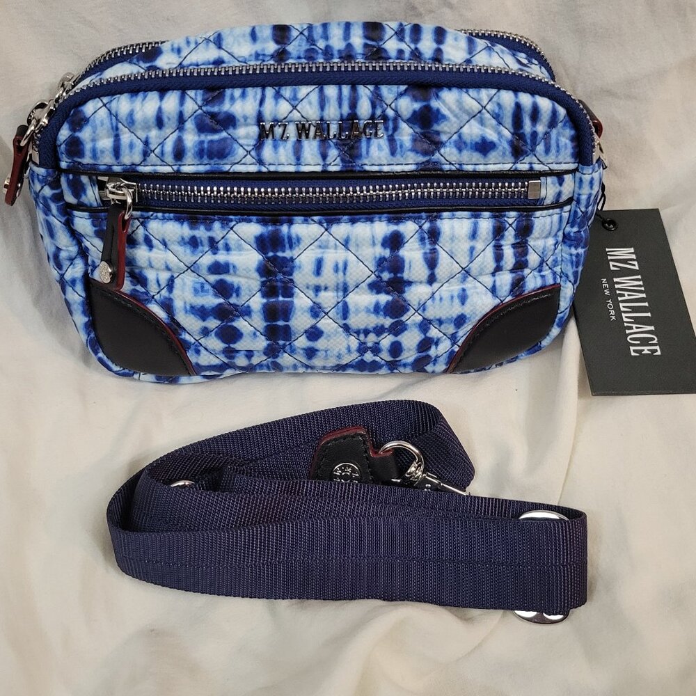 MZ WALLACE Shibori Print MINI Crosby Nylon Crossbody Purse- NWT